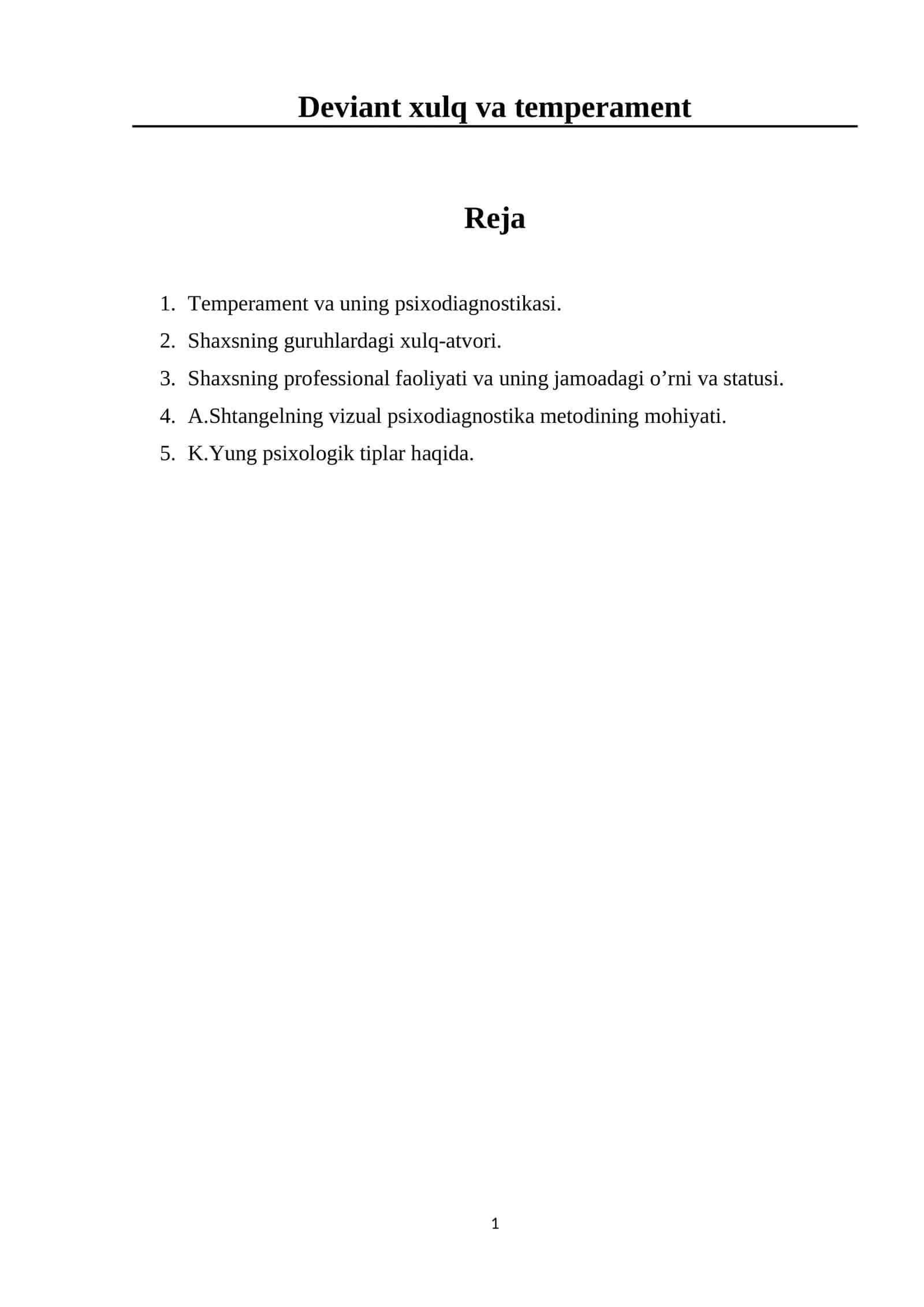 Deviant xulq va temperament 1