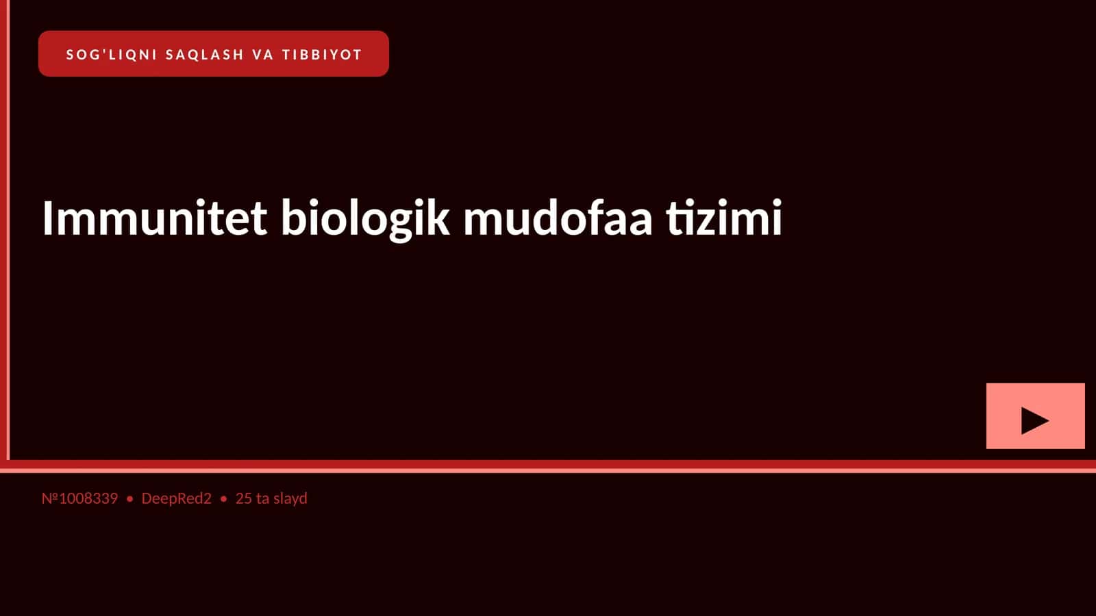 Immunitet biologik mudofaa tizimi 1
