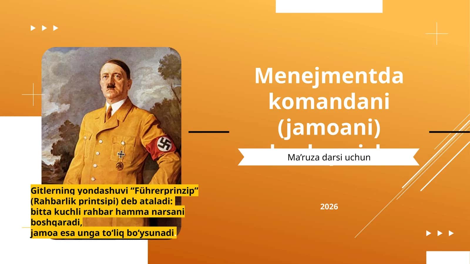 Menejmentda komandani (jamoani) boshqarish. 1