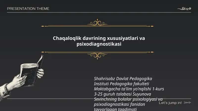 Chaqaloqlik davrining xususiyatlari va psixodiagnostikasi 1