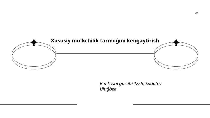Xususiy mulkchilik tarmoĝini kengaytirish 1
