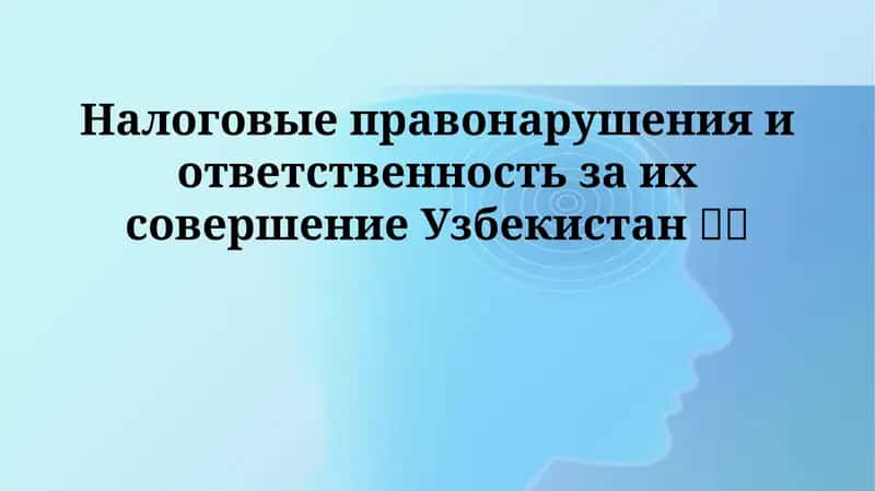 Налоговые правонарушения и ответственность в Узбекистане: Обзор 1