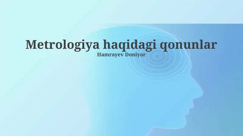 Metrologiya haqidagi qonunlar 1