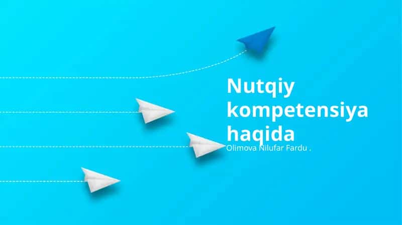 Nutqiy kompetensiya haqida 1