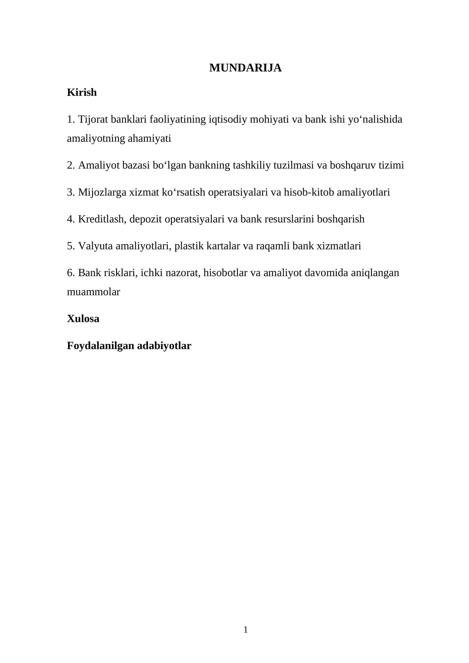 bank ishi amaliyot hisoboti 1