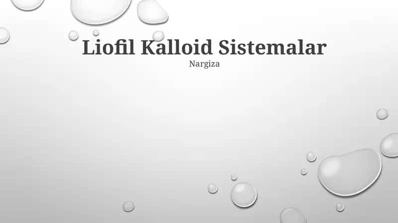 Liofil Kalloid Sistemalar 1