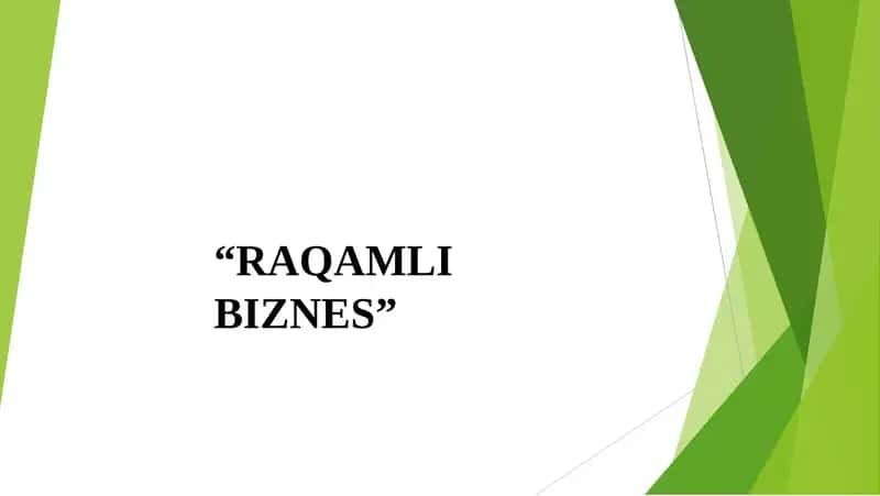 "RAQAMLIBIZNES" 1