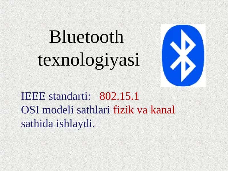 Bluetooth texnologiyasi 1