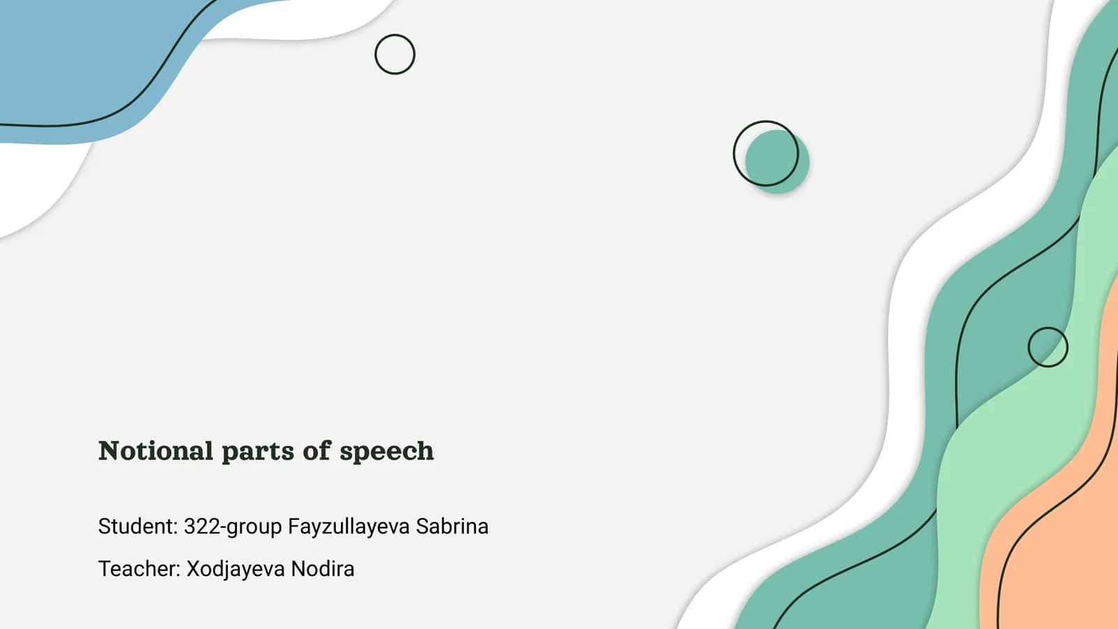 Notional parts of speech 1