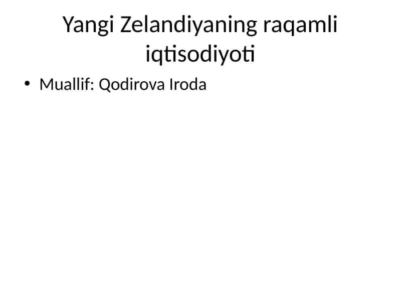 Yangi Zelandiyaning raqamli iqtisodiyoti 1