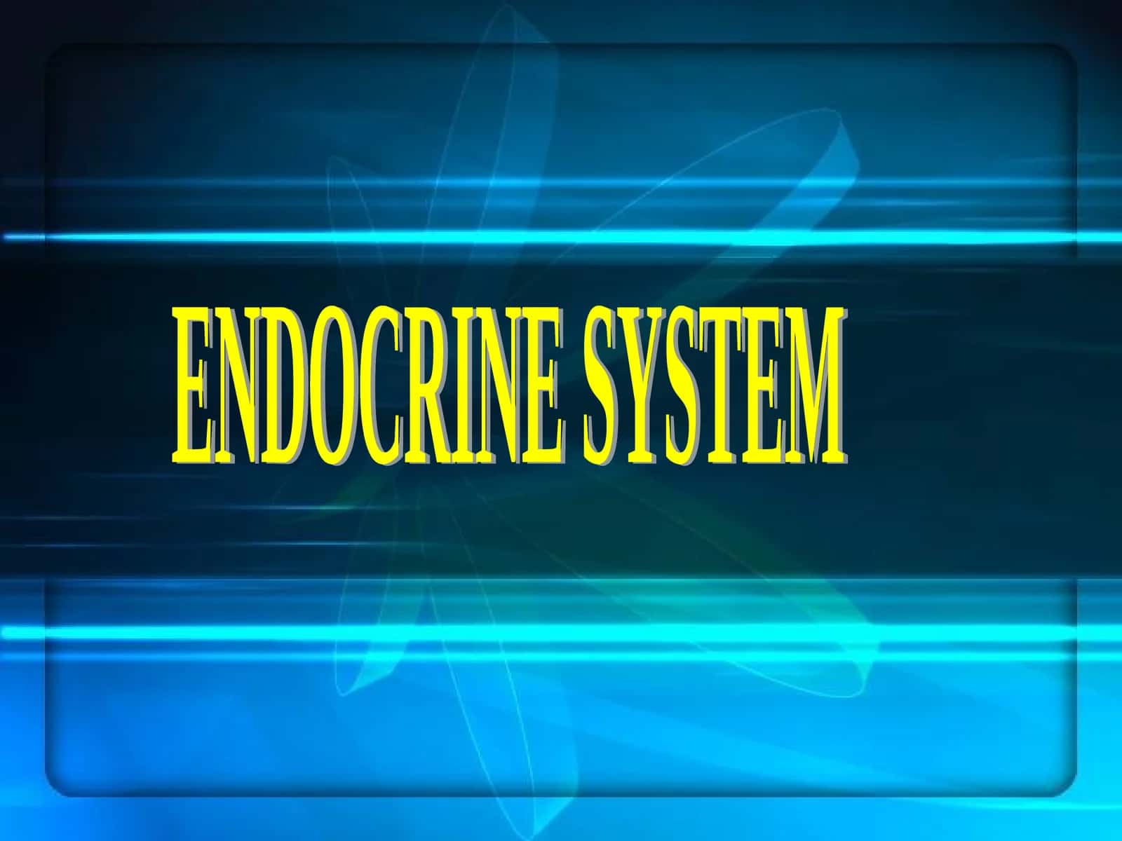 ENDOCRINE SYSTEM 1