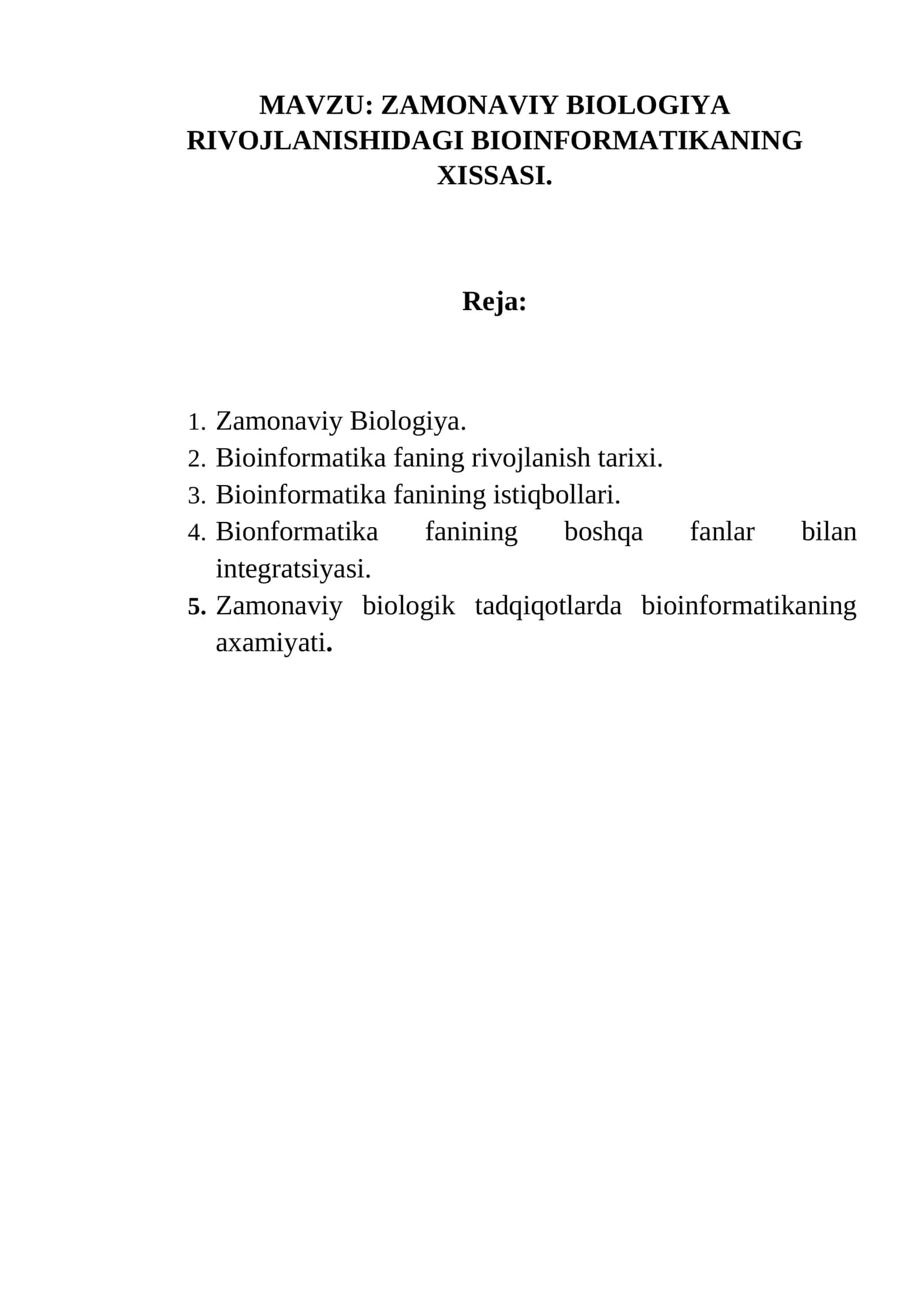 ZAMONAVIY BIOLOGIYA RIVOJLANISHIDAGI BIOINFORMATIKANING XISSASI 1