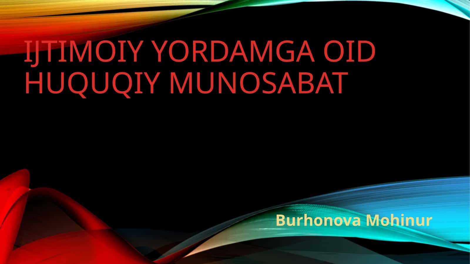 Ijtimoiy yordamga oid huquqiy munosabat 1