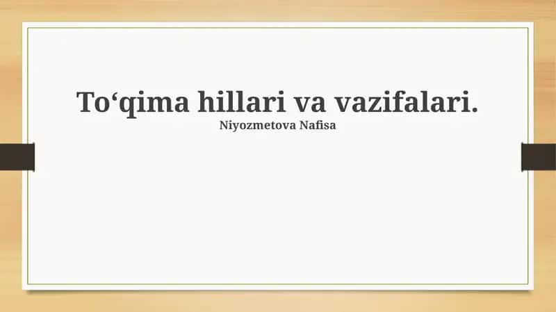 To‘qima hillari va vazifalari 1
