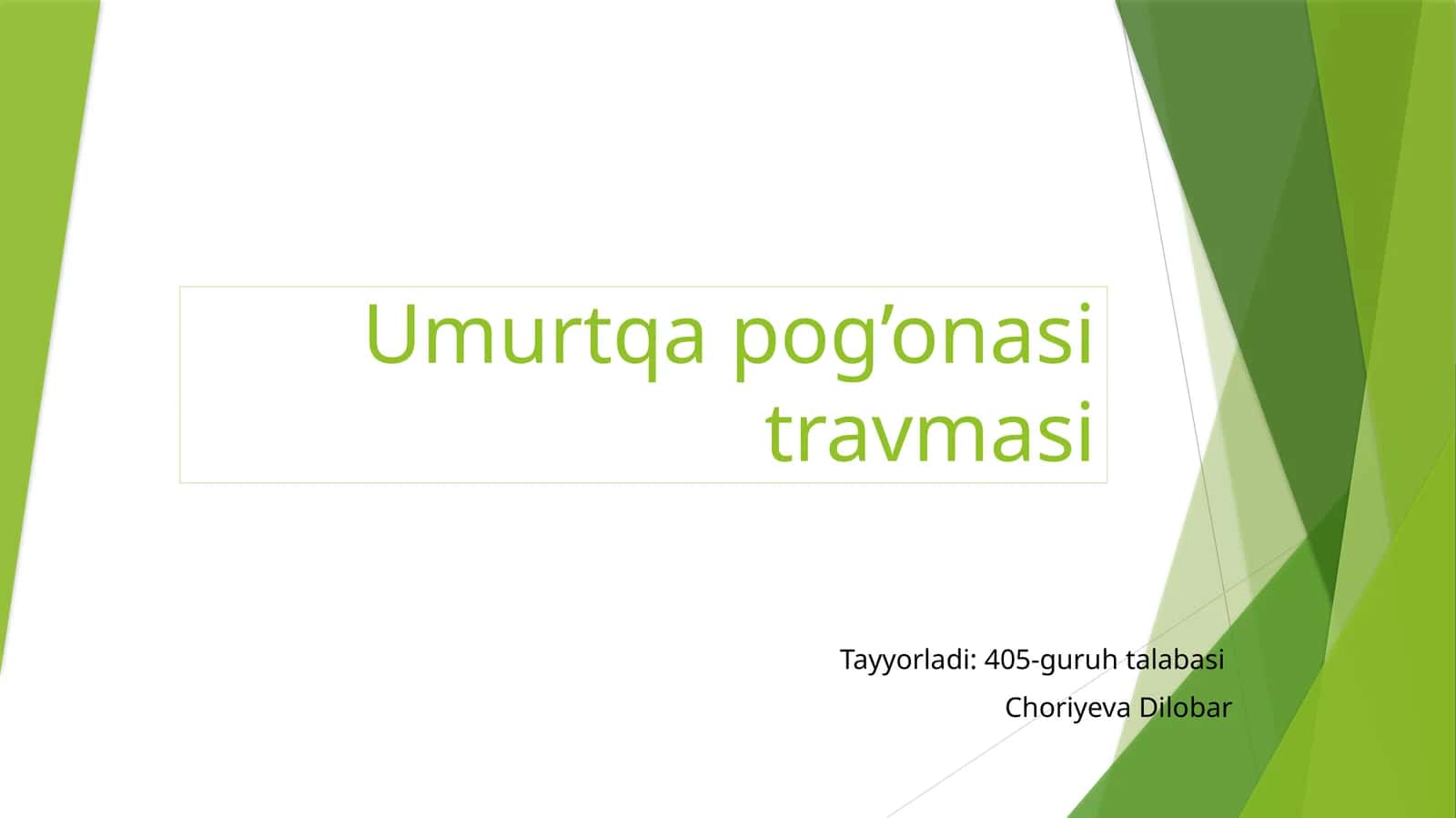 Umurtqa pog’onasi travmasi 1