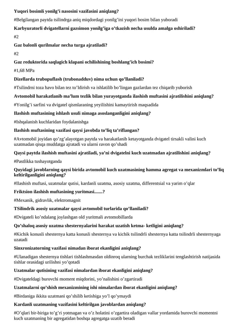 Yuqori bosimli yonilg’i nasosini vazifasini aniqlang? 1