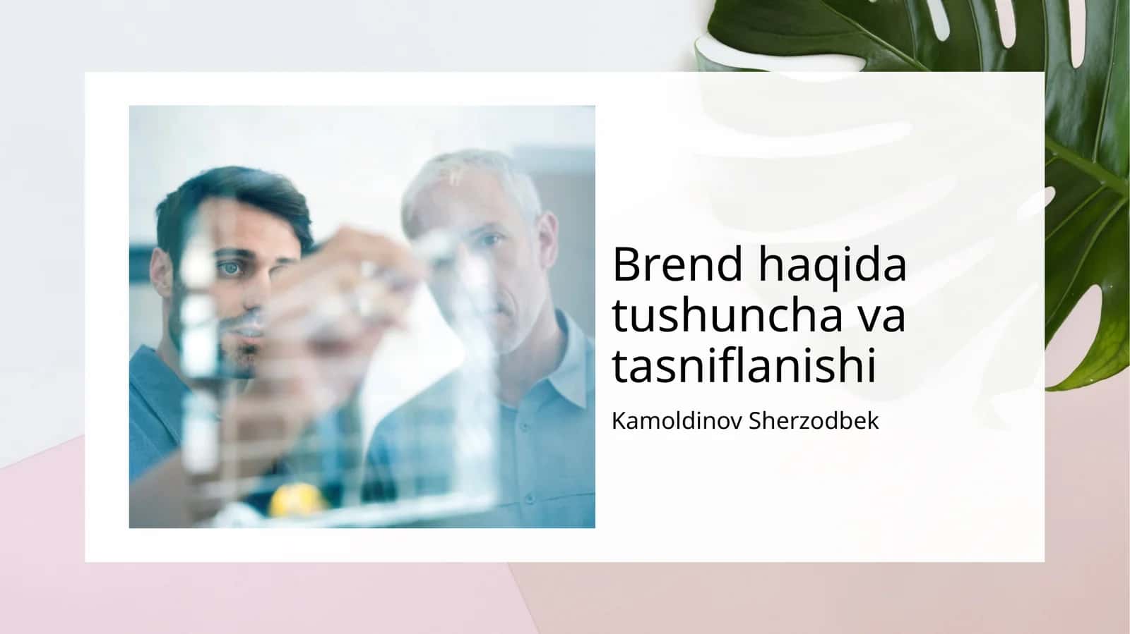 Brend haqida tushuncha va tasniflanishi 1