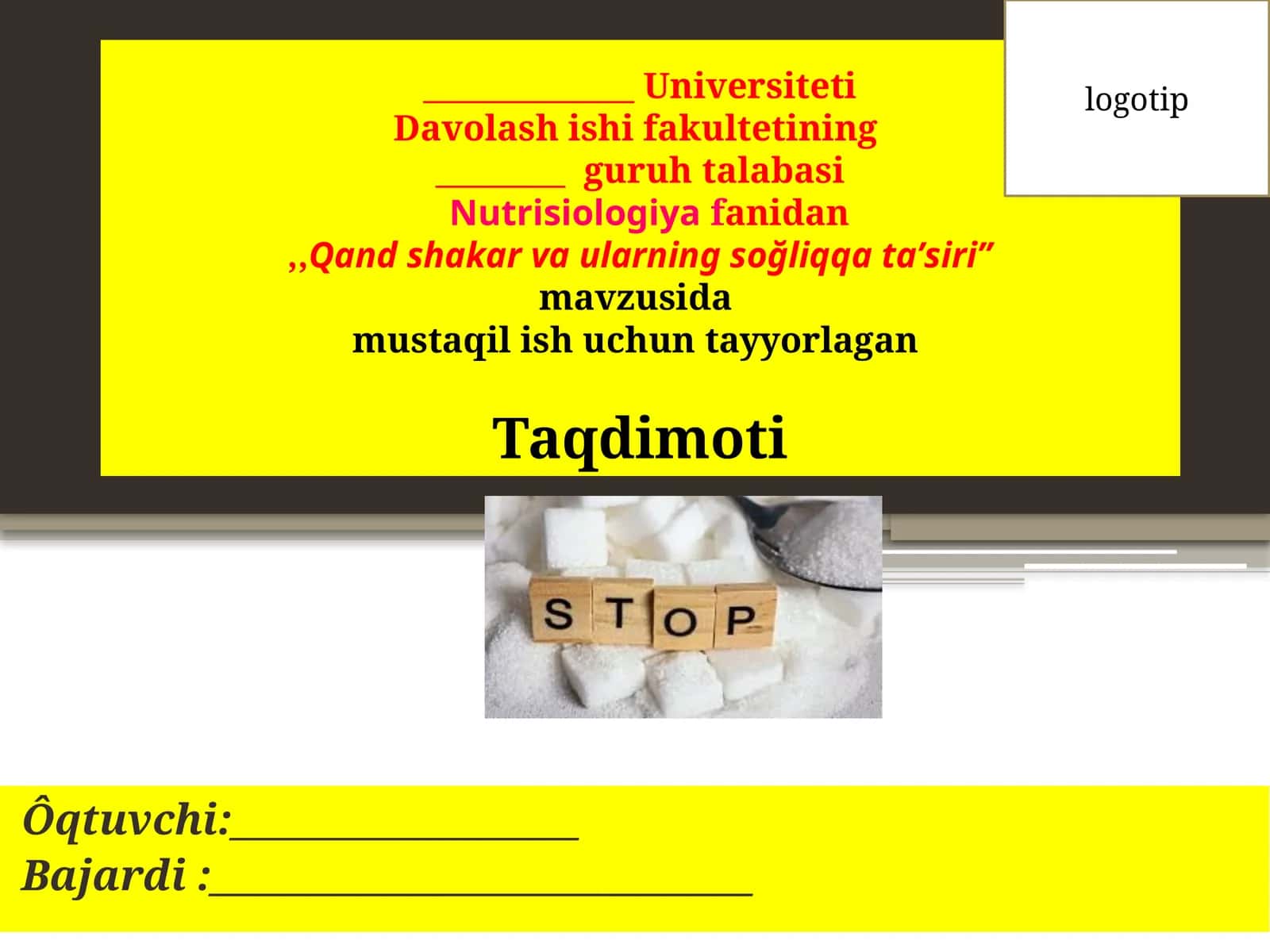 Qandshakar va ularning soğliq qatʼiri 1
