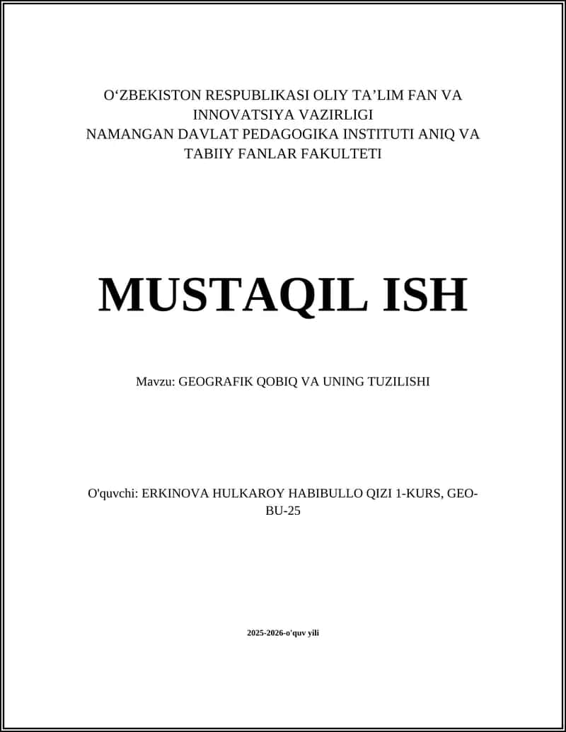 GEOGRAFIK QOBIQ VA UNING TUZILISHI 1