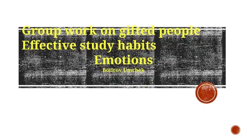 Group work on gifted people 1