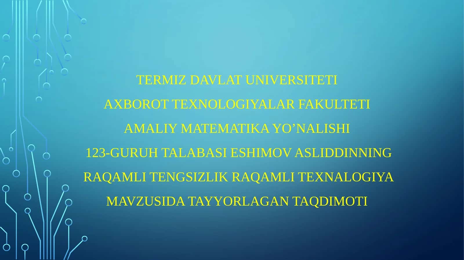 Raqamli tengsizlik va raqamli texnologiyalar 1