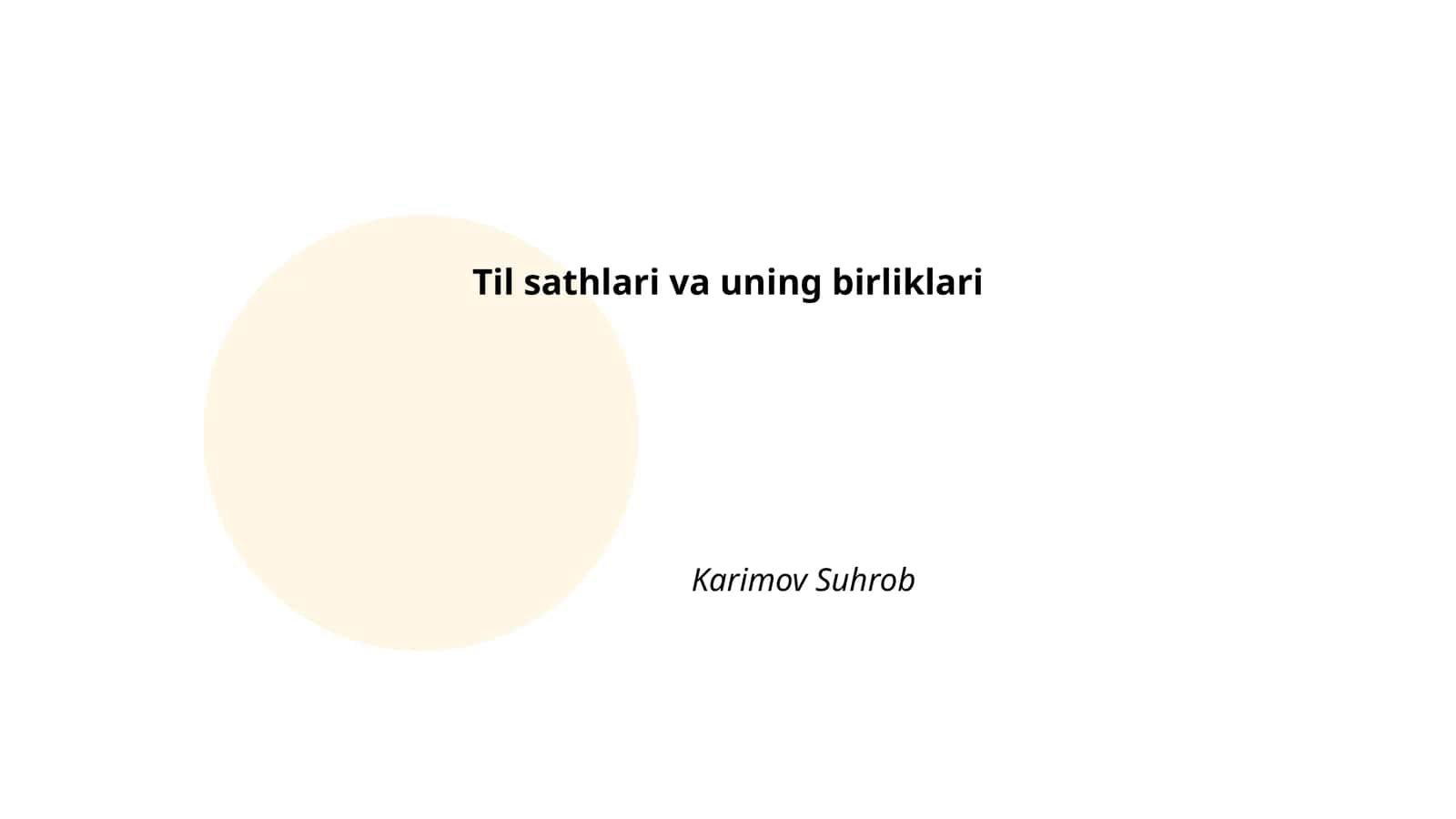 Til sathlari va uning birliklari 1