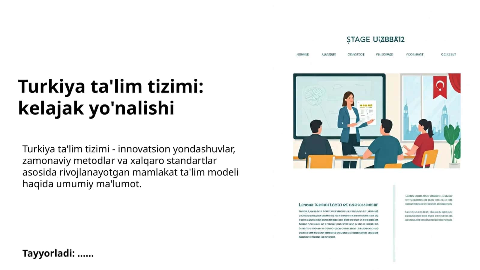 Turkiya ta'lim tizimi: kelajak yo'nalishi 1
