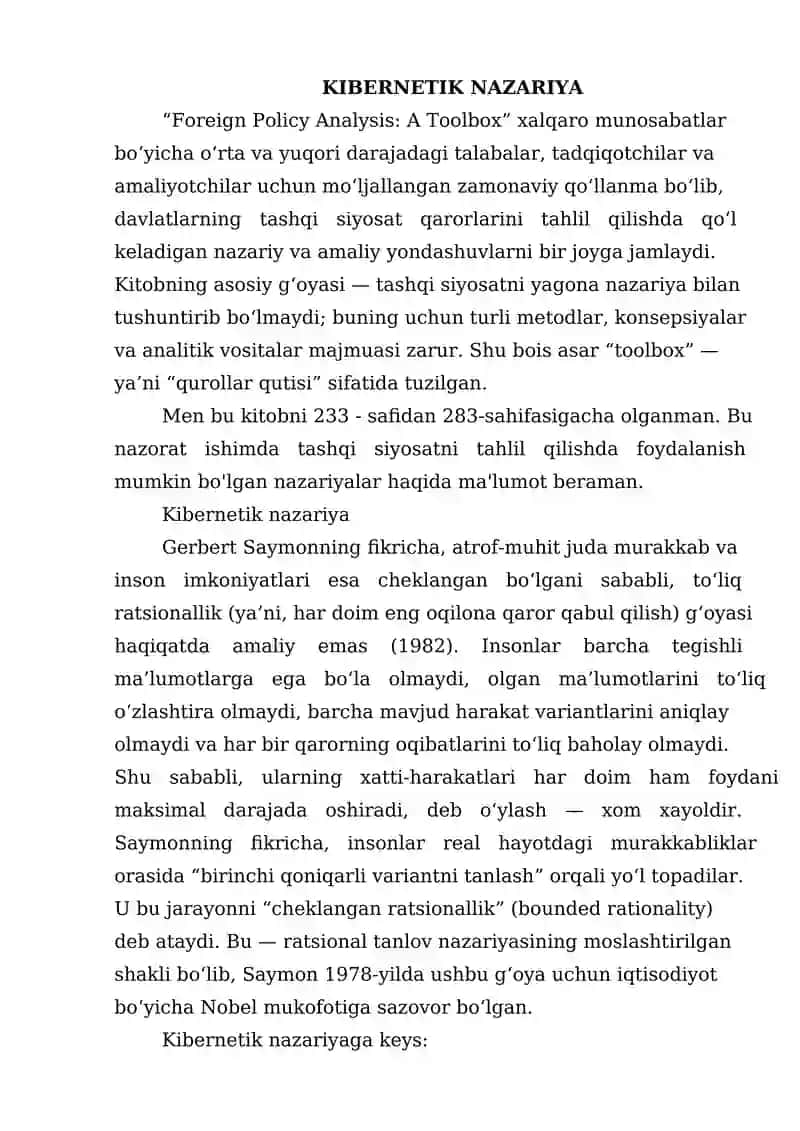 Kibernitik Nazariya