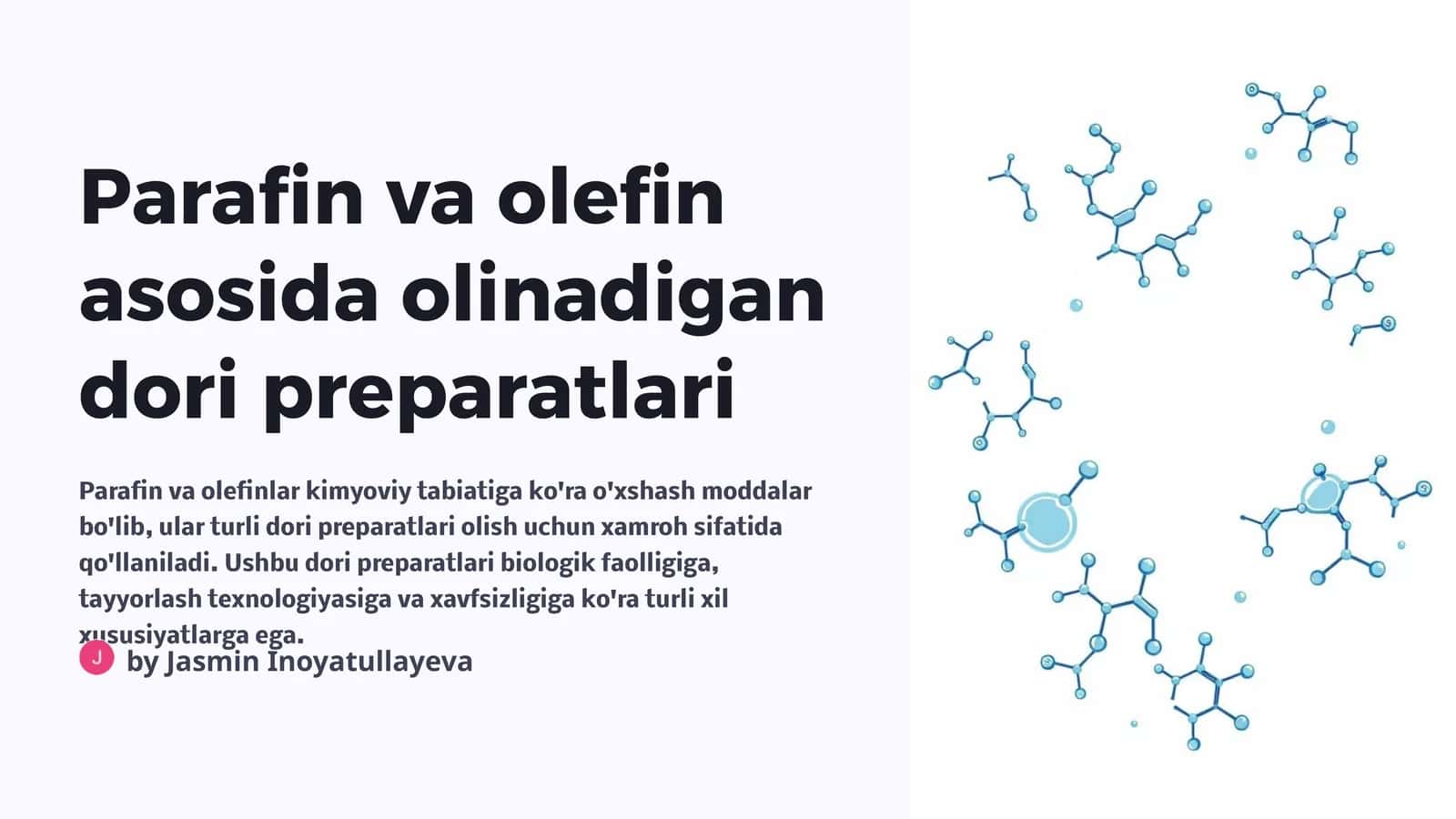 Parafin va olefin asosida olinadigan dori preparatlari 1