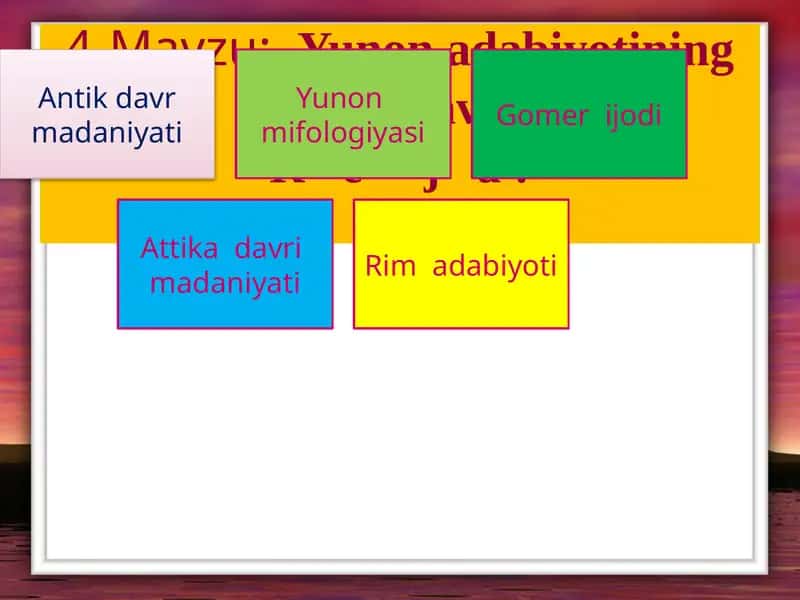 Yunon adabiyotining Attika davri 1