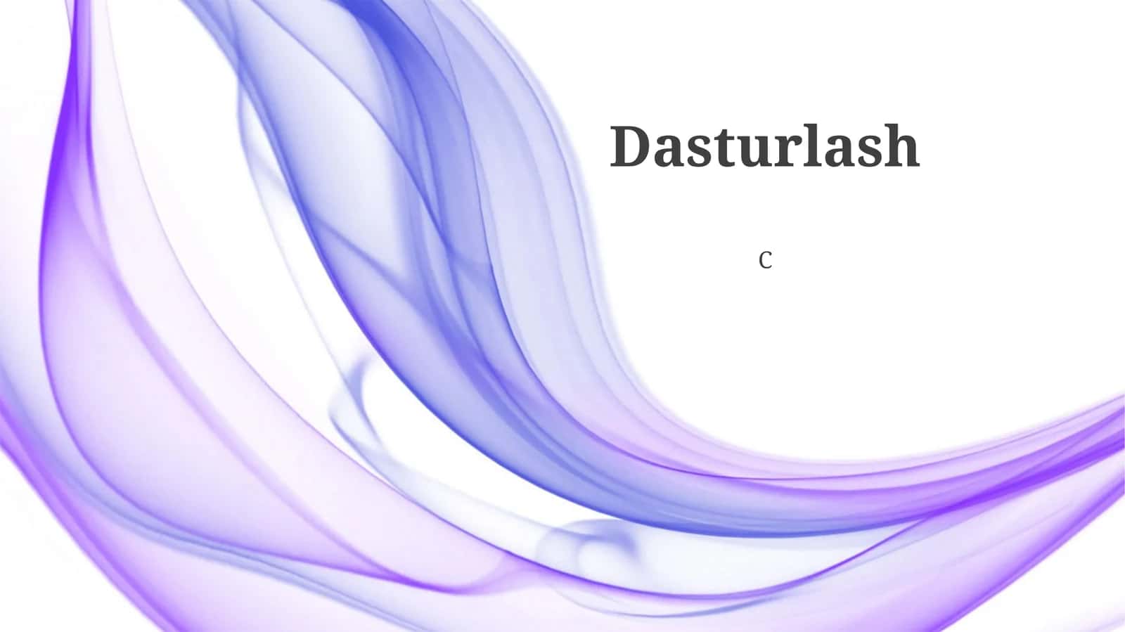 Dasturlash Asoslari va Tarixi 1