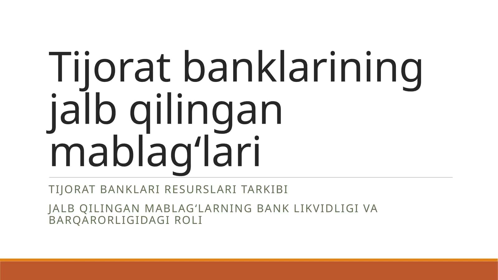 Tijorat banklarining jalb qilingan mablag‘lari 1