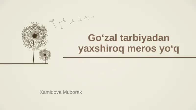 Islomda tarbiya vojibdir 1
