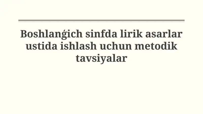 She'riy asarlarni tahlil qilish metodikasi 1