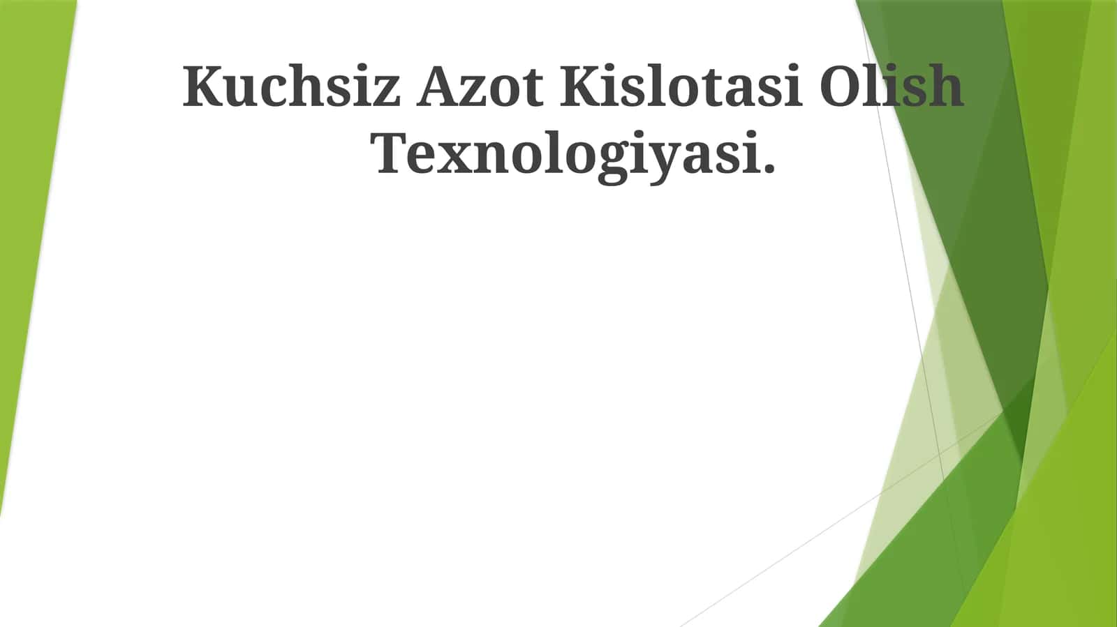 Kuchsiz Azot Kislotasi Olish Texnologiyasi 1