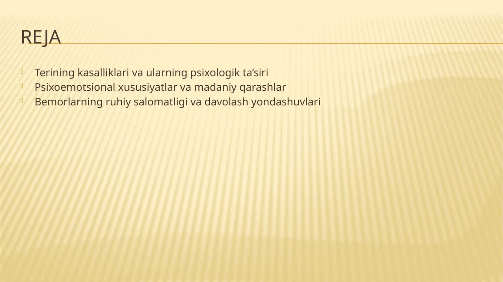 Terining kasalliklari va ularning psixologik ta’siri 1