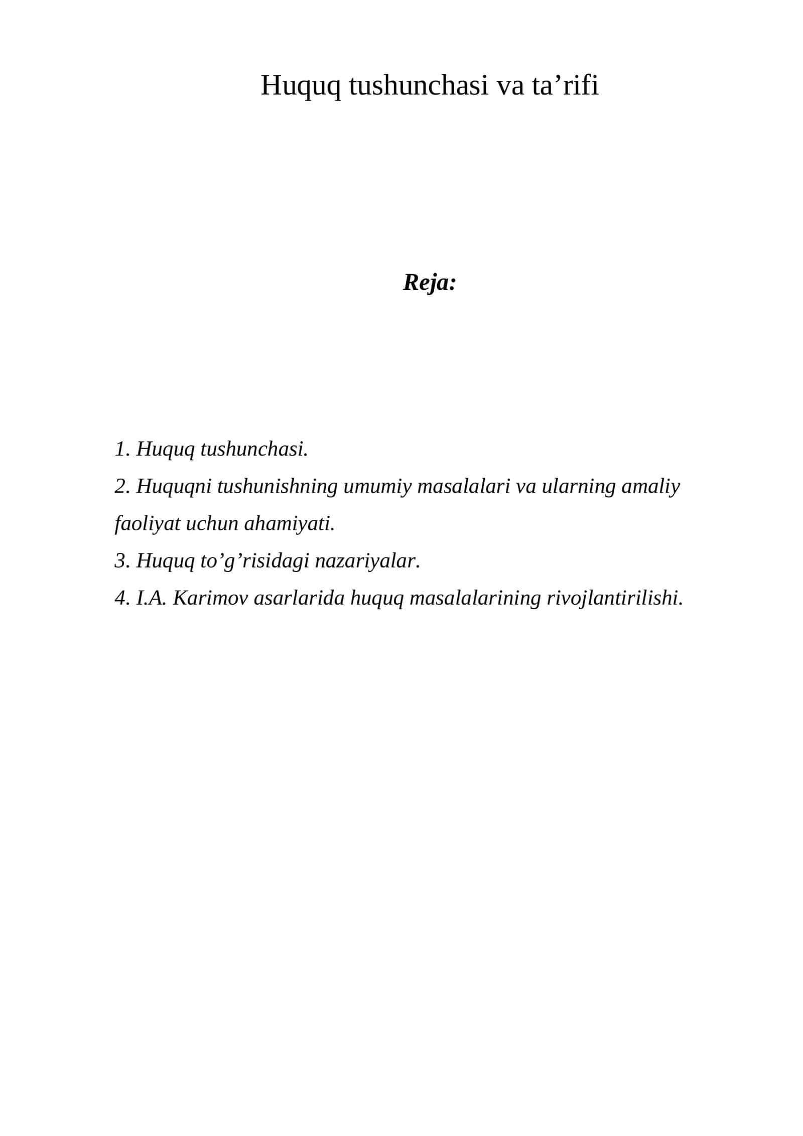 Huquq tushunchasi va ta’rifi 1