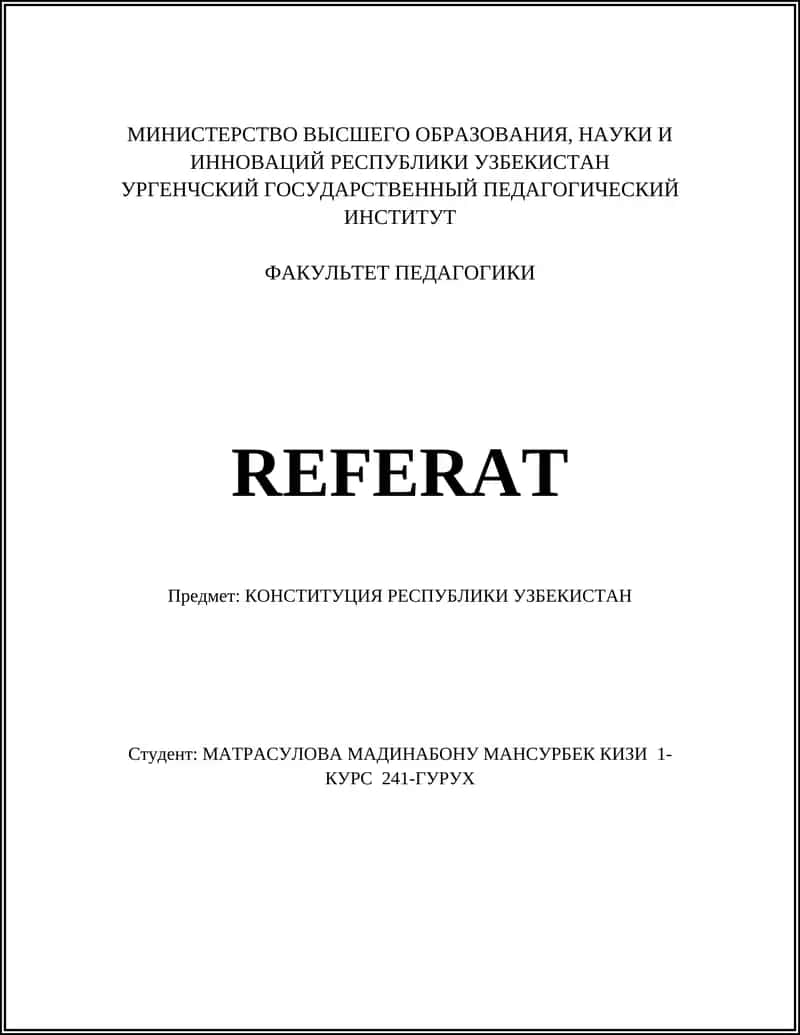 Конституция Республики Узбекистан 1