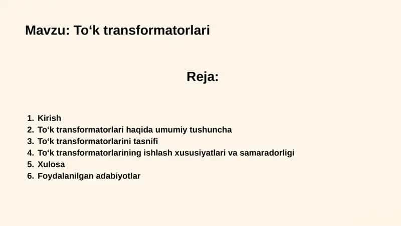 To‘ktransformatorlari 1
