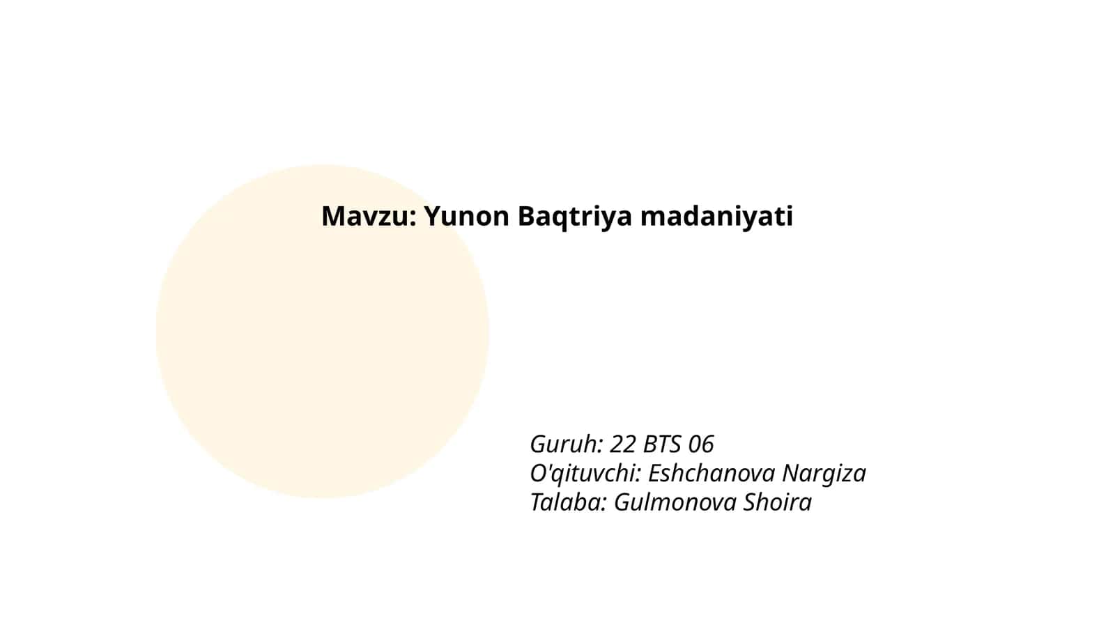 Yunon Baqtriya Madaniyati 1