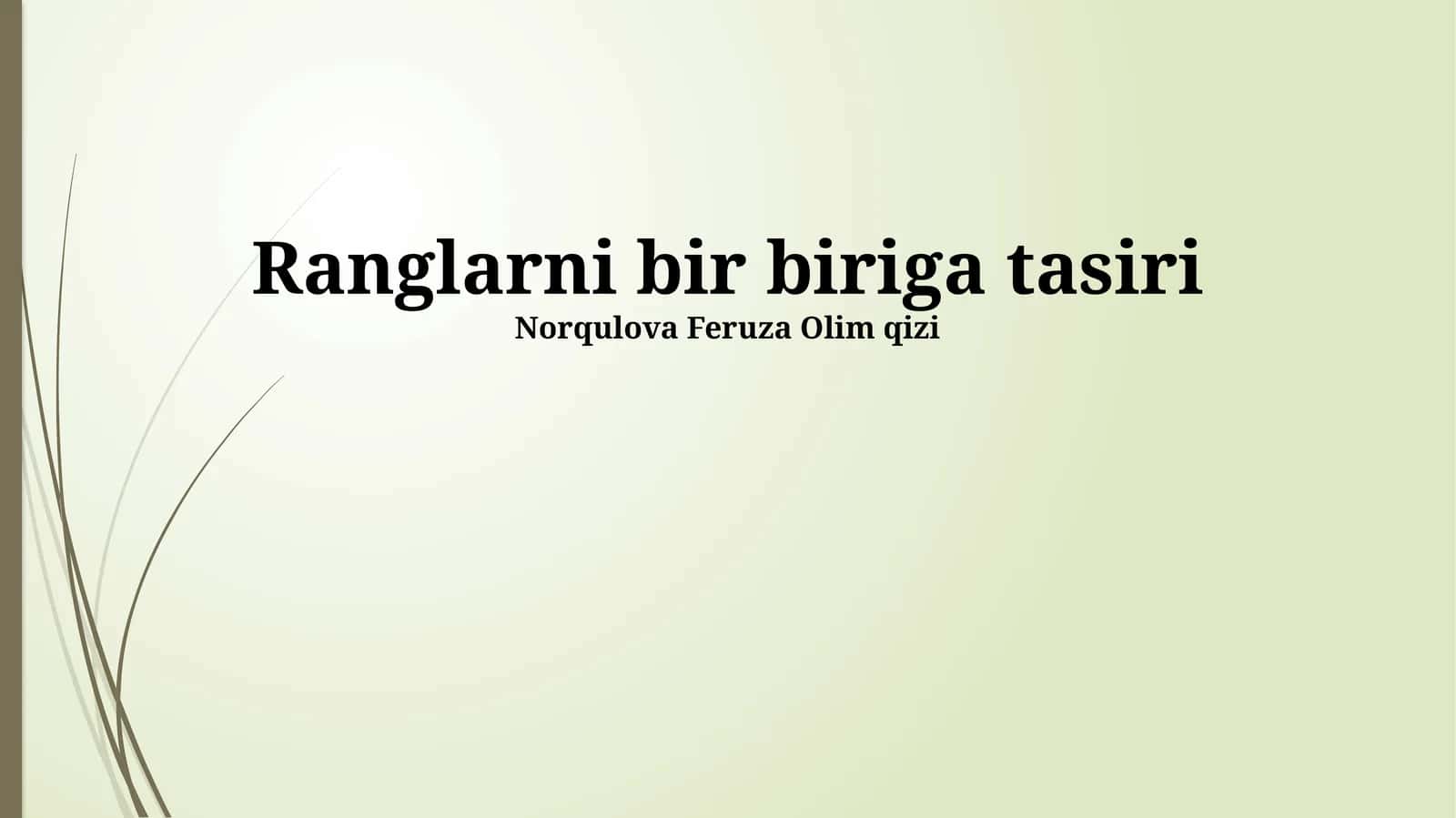 Ranglar psixologiyasi 1
