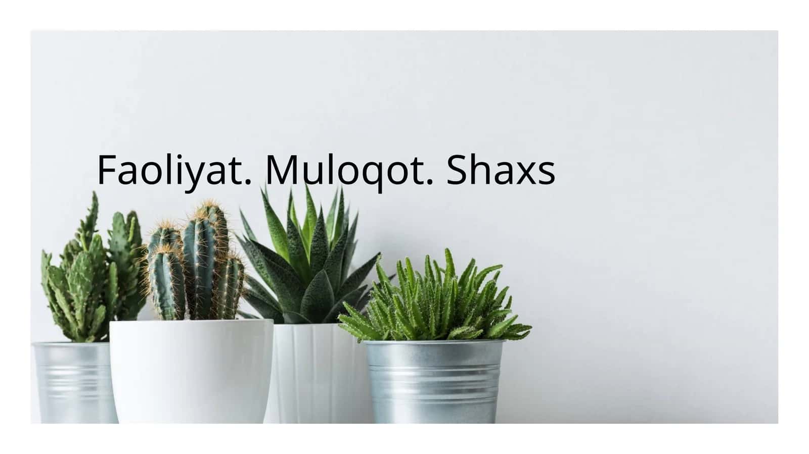 Faoliyat.Muloqot.Shaxs 1