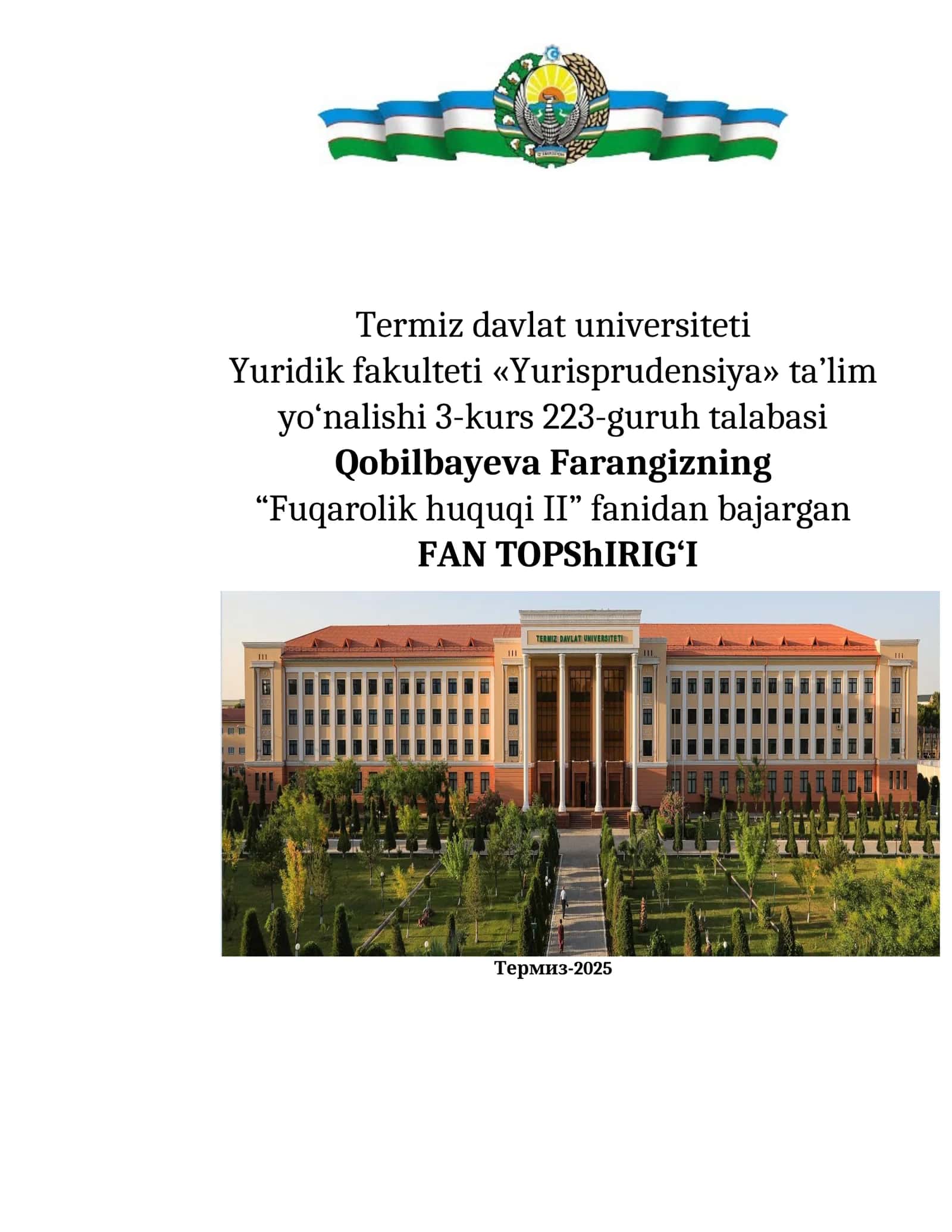 Zarar yetkazishdan kelib chiqadigan majburiyatlar 1