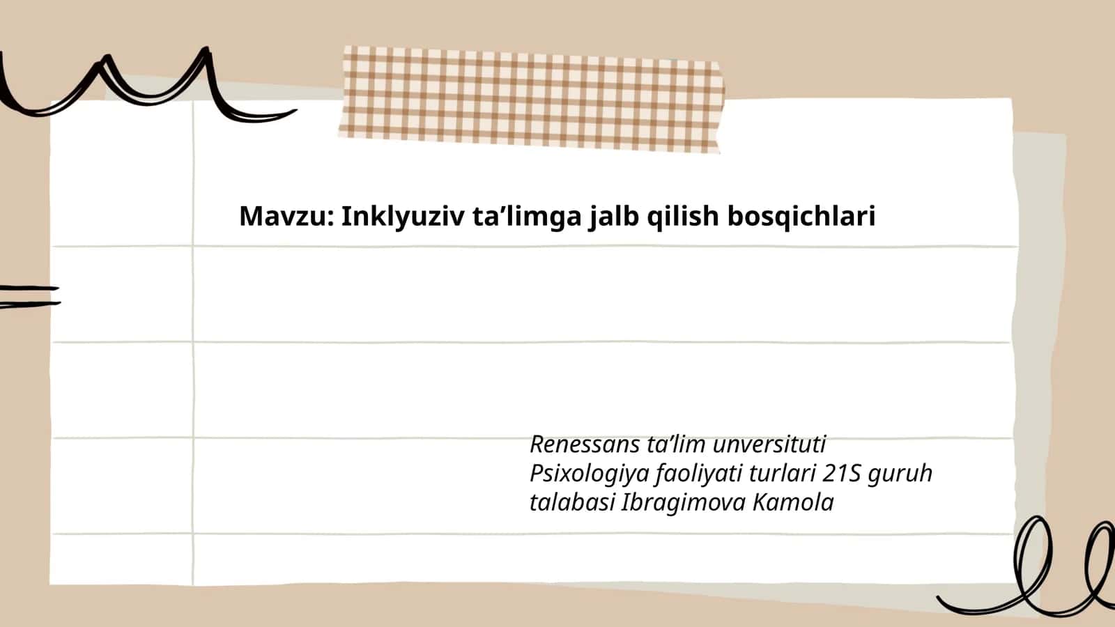 Inklyuziv taʼlimga jalb qilish bosqichlari 1