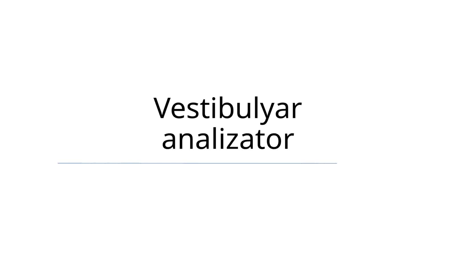 Vestibulyar analizator 1