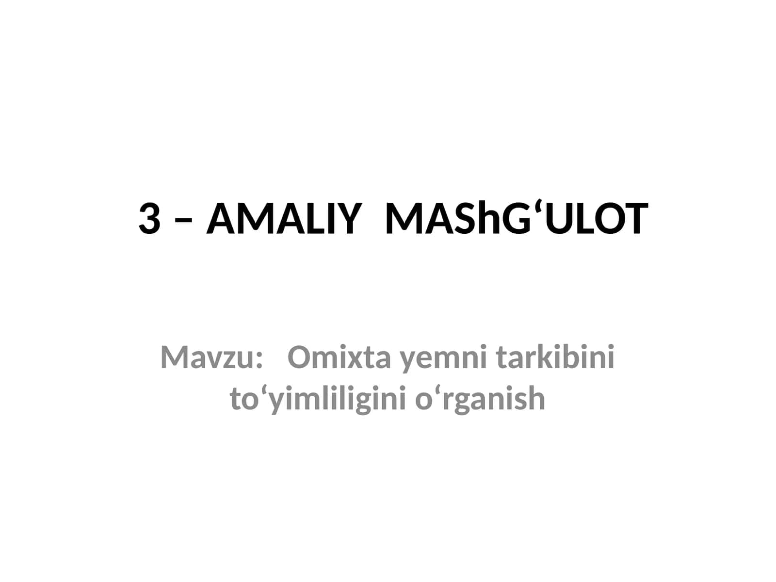 Omixta yemni tarkibini to‘yimliligini o‘rganish 1