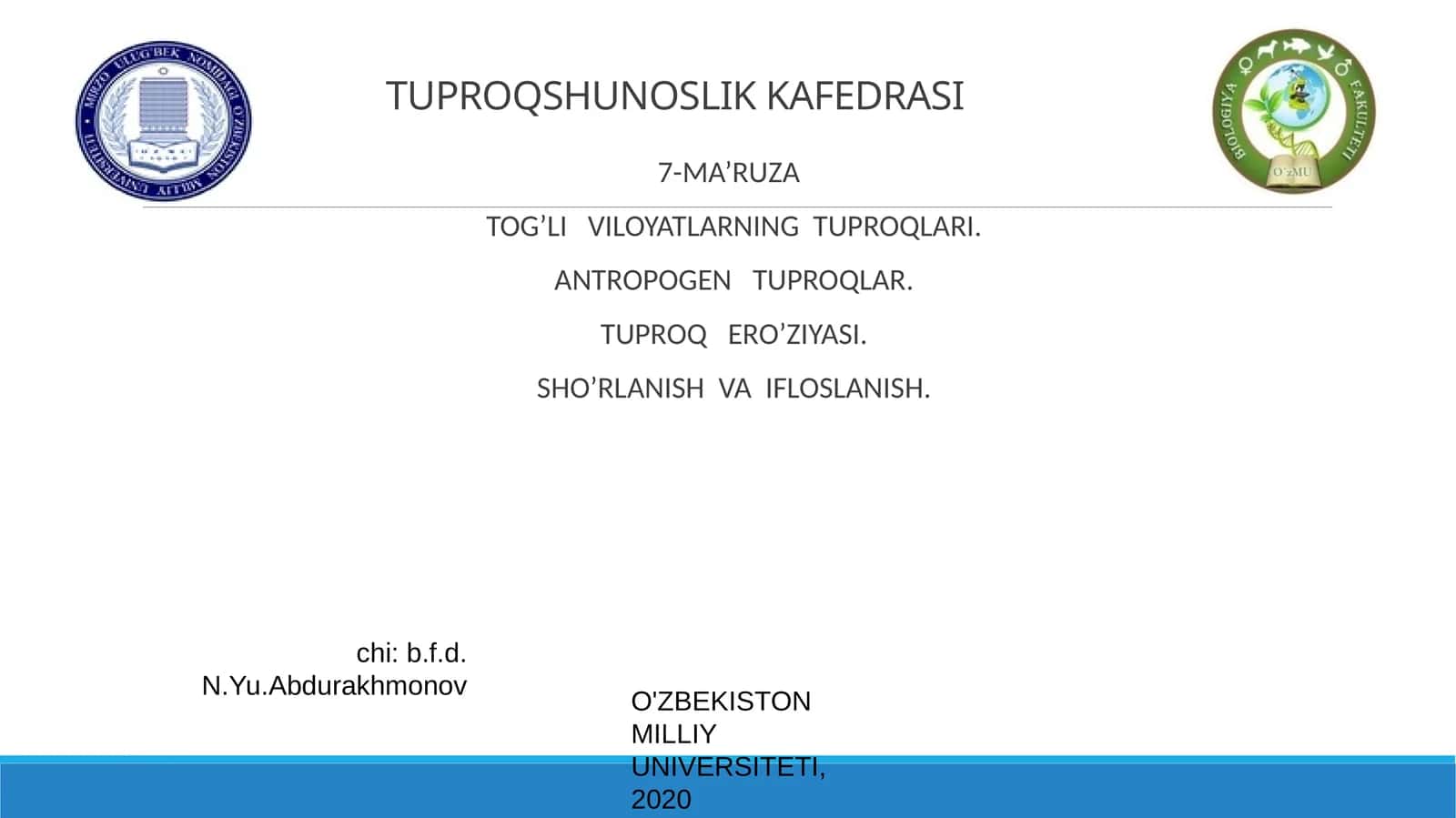 Tog'li viloyatlarınig tuproqlari 1