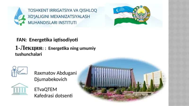 Energetika iqtisodiyoti 1