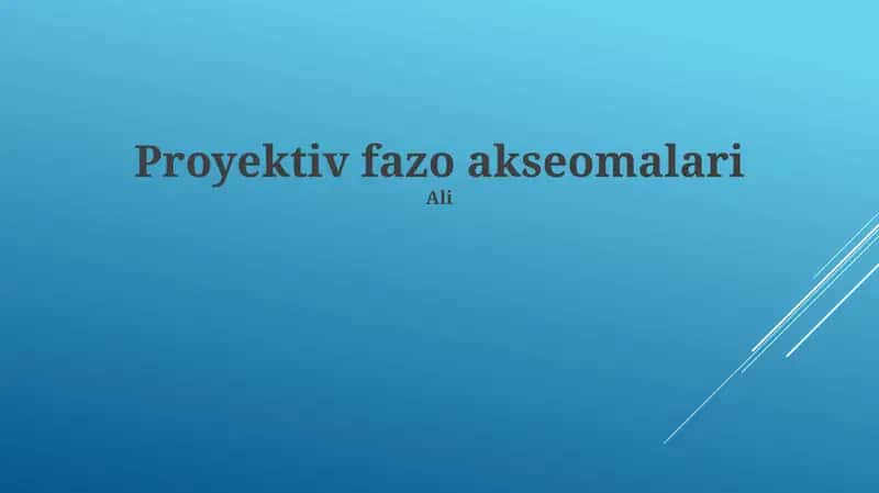 Proyektiv fazo akseomalari 1