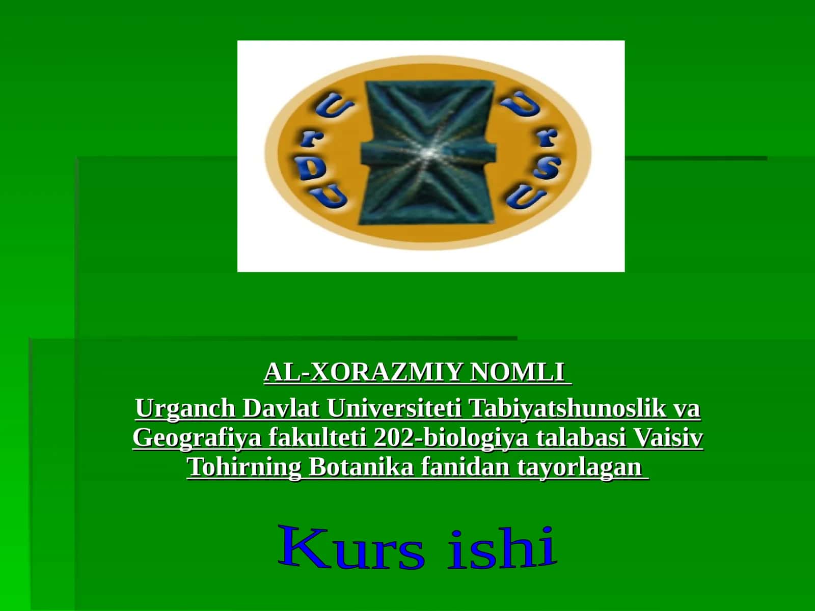 AL-XORAZMIY NOMLI 1